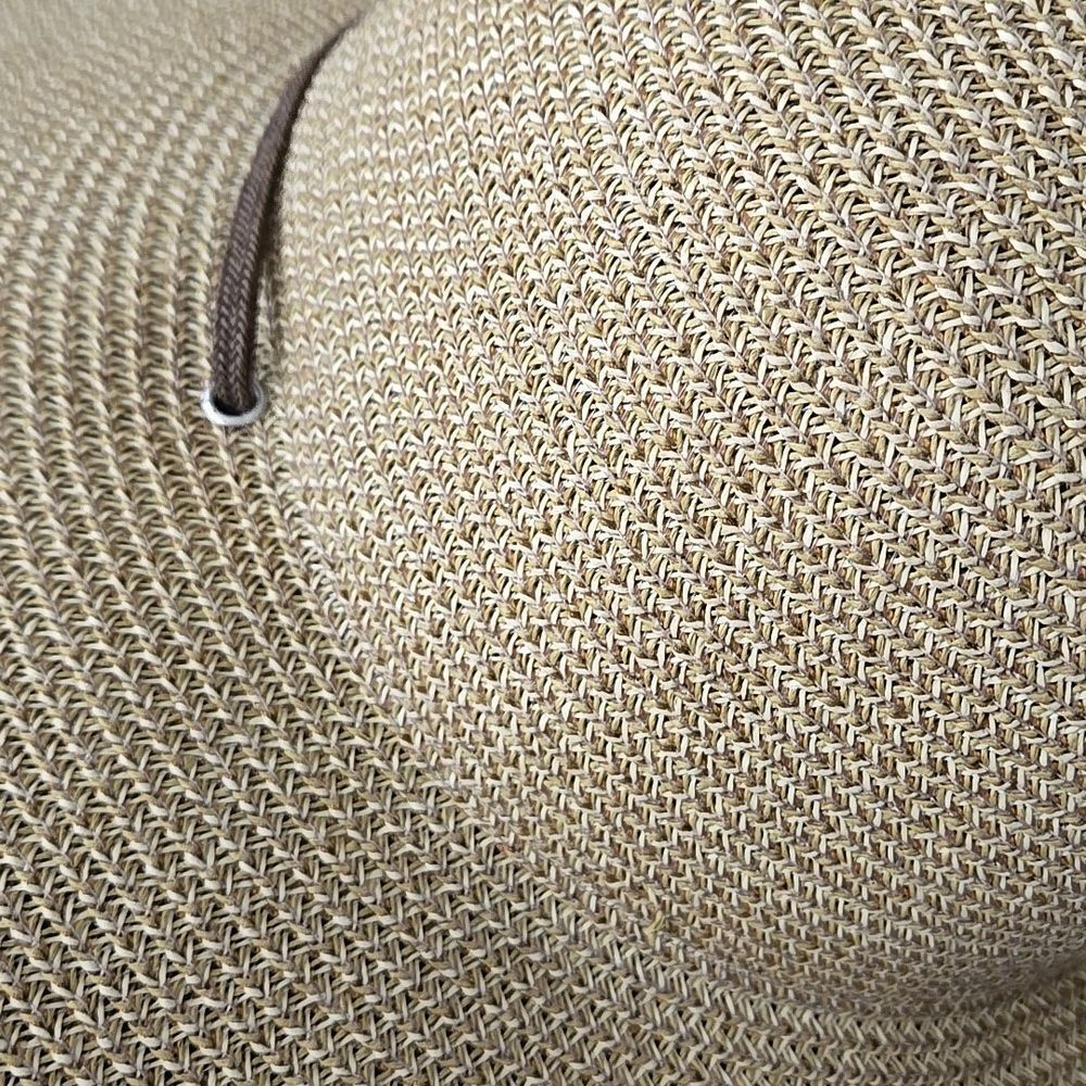 Natural Straw Floppy Hat sun fun sport vacation womens tan brown travel Visor - Picture 3 of 13